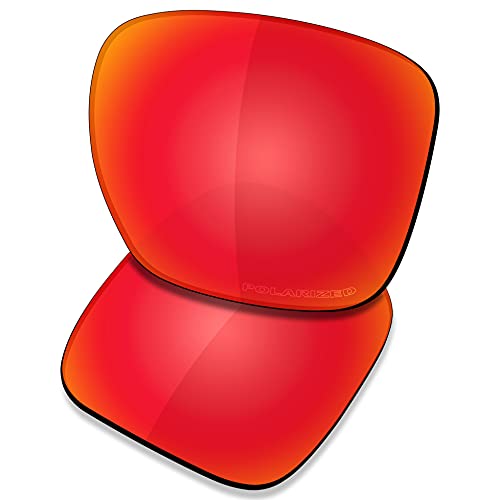 SAUCER Premium Replacement Lenses for Oakley Sliver XL OO9341 57mm Sunglasses High Defense - Fire Red Polarized