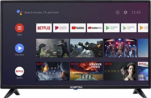 Sceptre Android TV 32-inch Smart LED HD TV Google Assistant Chromecast Bluetooth Remote, Machine Black 2020 (A322BV-SRC)