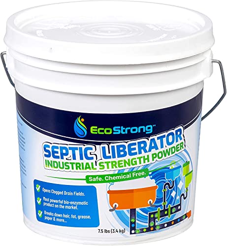 Septic Tank Shock Treatment | Bio Enzyme Septic Safe | Clears Leach & Drain Fields, Dissolves Organic Solids, Grease, Hair - Drain Deodorizer(7.5 LBS)