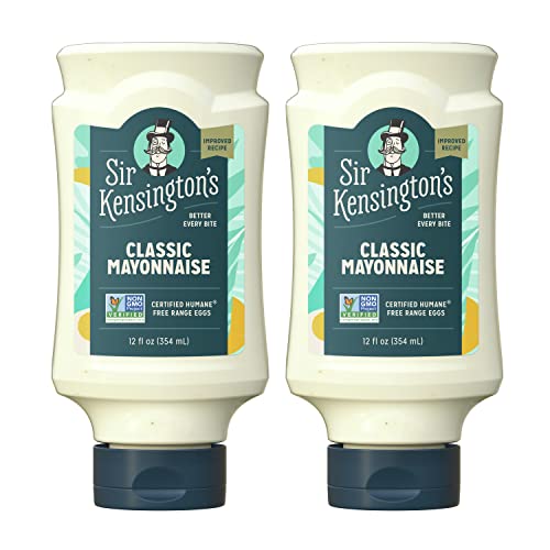 Sir Kensington's Mayonnaise, Classic Mayo, Gluten Free, Non- GMO Project Verified, Certified Humane Free Range Eggs, Shelf-Stable 12 oz, Pack of 2