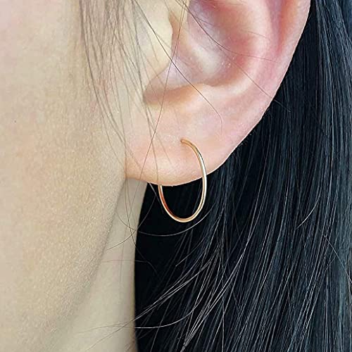 Small Gold Huggie Hoop Earrings for Women, 14k Gold Filled Little Hoop Earrings 12mm