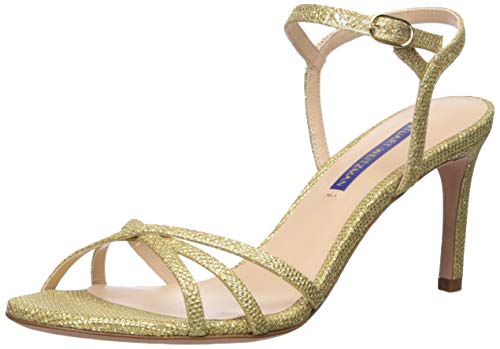 Stuart Weitzman Women's Starla 80 Sandal, Gold Noir, 8 Medium US