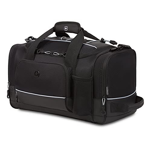 SwissGear Apex Travel Duffle Bags, Black Dobby, 20-Inch