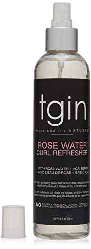 tgin Rose Water Curl Refresher for Curls - Natural Hair - Braids - Loc Spray - Protective Styles - 8 Oz