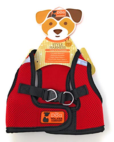 The Dog Walker Medium Style Reflective Harness ~ Red
