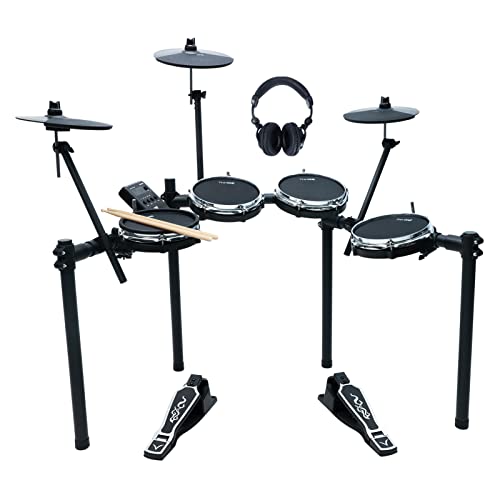 The ONE Electric Drum Set with 333 Sounds, Mesh Drum Pads Electronic Drum Kit with USB MIDI Connectivity for Adults and Beginners (EDM-200)