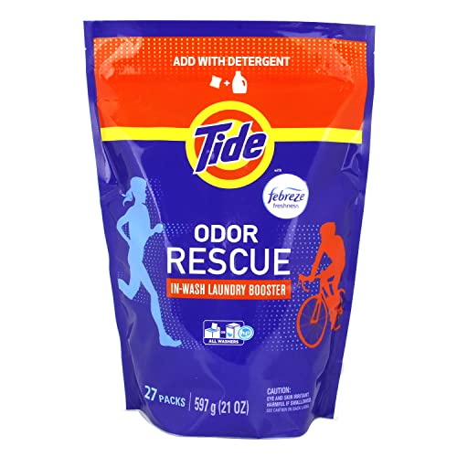 Tide Odor Rescue In-Wash Laundry Booster Pacs, 27 Count per pack, 21 Ounce (37000962243)