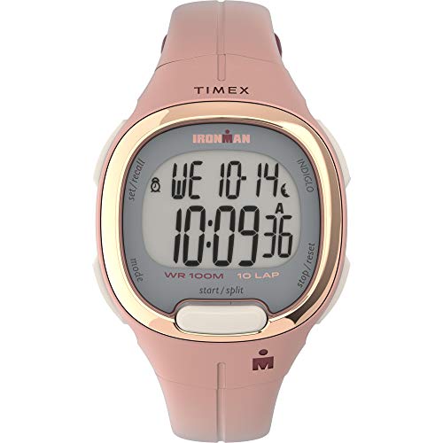 Timex Women's TW5M35000 Ironman Transit 33mm Pink/Rose Gold-Tone Resin Strap Watch