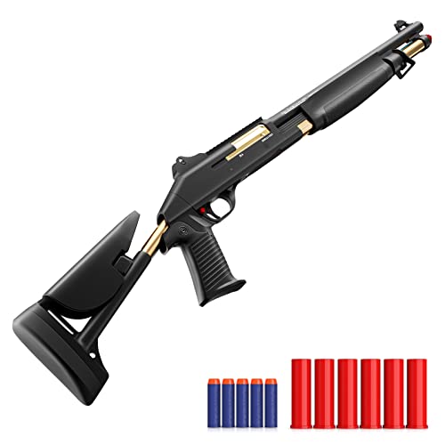 Toy Gun, Airsoft Shotguns for Family,Pumping Actions Toy Shotguns ，Expression for Love Boy Shooting Soft Bullet Gun, Shooting Game, Parent-Child Game,L'38 Inch Throwing Shell Firing Soft Bullet,