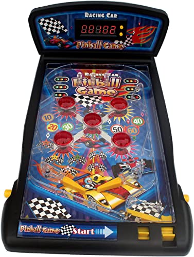 Trisquirrel Pinball Machine, Electronic Tabletop Pinball Game 16.5 Inch with Lights & Sounds, LED Digital Scoreboard-Ideal for Family Fun