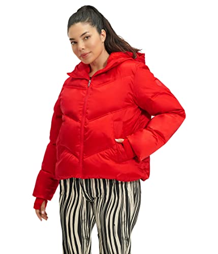 UGG womens Ronney Cropped Puffer Jacket Coat, Ignite, Medium US