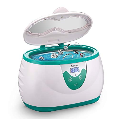 Ultrasonic Cleaner, UKOKE UUC06G Professional Ultrasonic Jewelry Cleaner with Timer, Portable Household Ultrasonic Cleaning Machine, Electronics Eyeglasses Watch Ring Diamond Retainer Denture Clean