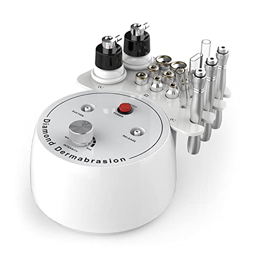 UNOISETION Diamond Microdermabrasion Machine - 3 In 1 Diamond Dermabrasion Machine Professional for Facial Peeling Skin Care, Home Microdermabrasion with Spray Bottles (White)