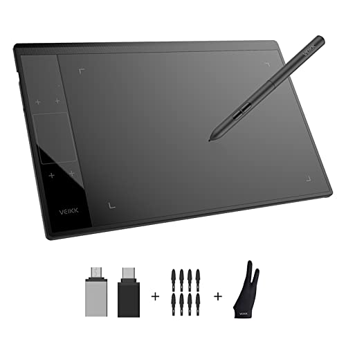 VEIKK A30 V2 Drawing Tablet 10x6 Inch Graphics Tablet with Battery-Free Pen and 8192 Professional Levels Pressure