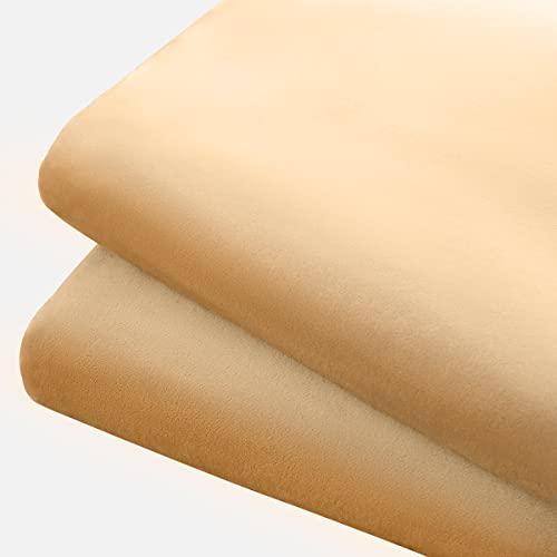 Velvet Flannel Fitted Sheet Twin Size,Super Soft Thickened Fleece Plush Bed Sheet Mattress Protector Cover,Warm Bed Fitted Sheets with 8-16" Deep Pocket,1 Pack Fitted Sheet Only（Camel）