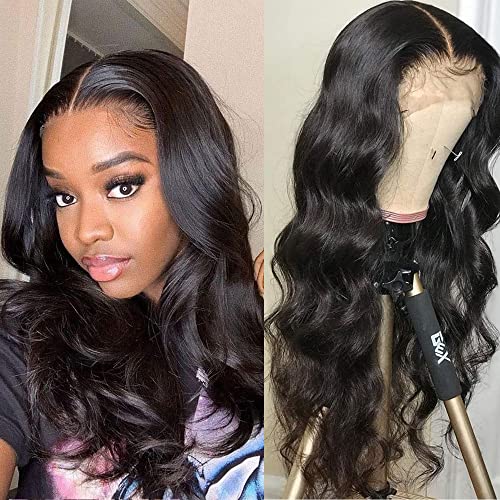 Viennois Lace Front Wigs Human Hair Pre Plucked 150% Density 10A Brazilian 13x4 HD Body Wave Lace Front Wigs Human Hair Wig with Baby Hair Natural Hairline Frontal Wig Glueless(14inch)