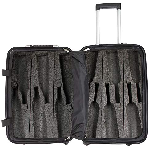 VinGardeValise - Up to 12 Bottles & All Purpose Wine Travel Suitcase (Silver)