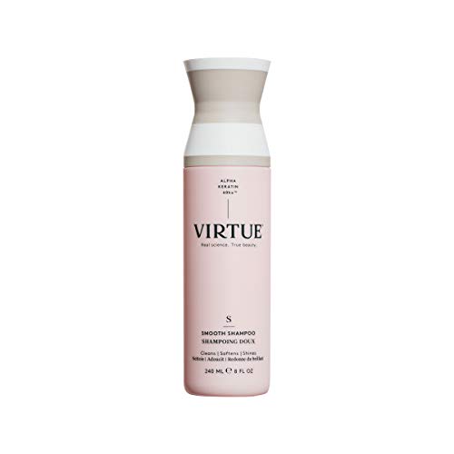 VIRTUE Smooth Shampoo 8 FL OZ | Alpha Keratin Smooths For Frizzy, Curly Hair | Sulfate Free, Paraben Free, Color Safe, Vegan