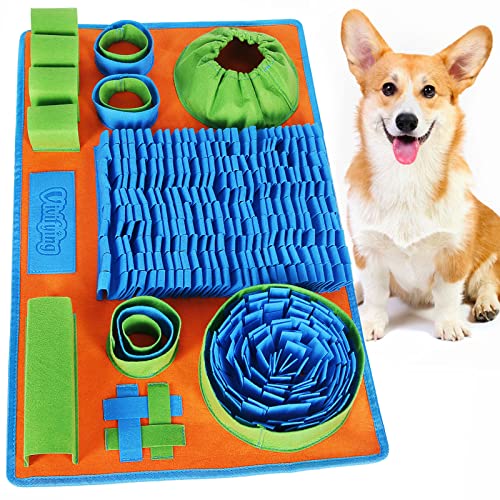 Vivifying Snuffle Mat for Dogs, Interactive Feeding Game for Boredom and Mental Stimulation, Sniff Mat Helps Small Dogs and Cats Slow Eating