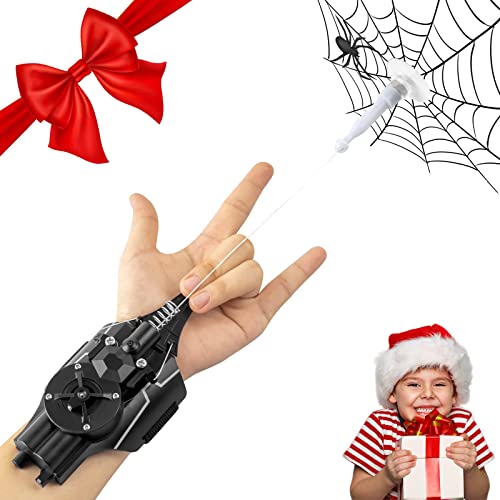 Web Shooter, 9.4ft Real Rope Launcher - Can Grab Small Objects， USB-Charging Launcher Wrist Strap Accessory for Cosplay, Spider Web Shooters for Kids That Shoot Real webs (Black)