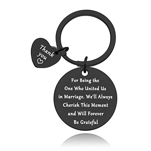 Wedding Officiant Keychain Gifts Appreciation Gift for Wedding Officiant Keyring Thank You Gift for Wedding Planner Wedding Coordinator Photographer Wedding officiant Gift from Groom Bride