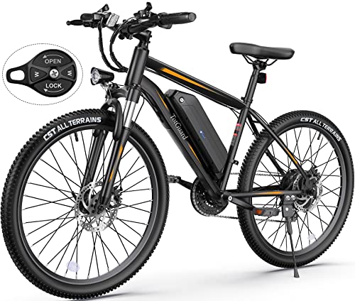 Wooken Electric Bike, Electric Bike for Adults 27.5'' E-Bikes with 500W Motor, 21.6MPH Mountain Bike with Lockable Suspension Fork, Removable Battery, Professional 21 Speed Gears Bicycle