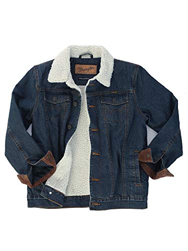 Wrangler Boys' Big Western Lined Jacket, Blanket Indigo, XX-Large