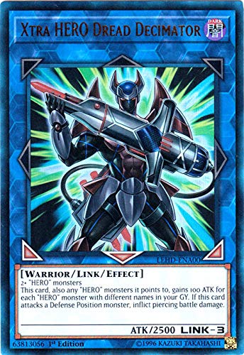 Yu-Gi-Oh! - Xtra Hero Dread Decimator - LEHD-ENA00 - Ultra Rare - 1st Edition - Legendary Hero Decks - Destiny Hero Deck