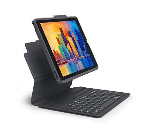 ZAGG Pro Keys Detachable Case and Wireless Keyboard for Apple iPad Pro 10.2", Multi-Device Bluetooth Pairing, Backlit Laptop-Style Keys, Apple Pencil Holder, 6.6ft Drop Protection, Lightweight Design