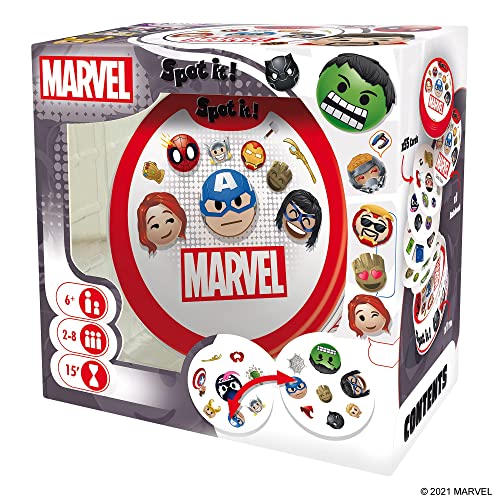 Zygomatic Spot It! Marvel Emojis Card Game | Matching Game | Fun Kids Game for Family Game Night | Travel Game for Kids | Great Gift for Kids | Ages 6+ | 2-8 Players | Avg. Playtime 15 Mins | Made