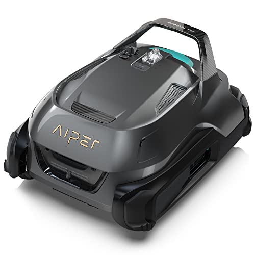 (2023 Upgrade) AIPER Seagull Plus Cordless Pool Vacuum, Robotic Pool Cleaner Lasts 110 Min, Stronger Power Suction, LED Indicator, Ideal for Above/In-Ground Flat Pools up to 60 Feet