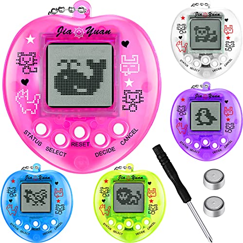 3 Pcs Virtual Pets Keychain Virtual Electronic Digital 168 Pets Keychain Easter Game Keyring Retro Handheld Game Machine Nostalgic 90s Toy for Boys Girls Party Favor Random Color (Classic Color)