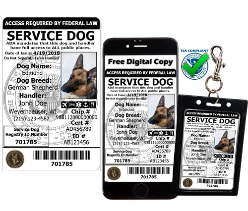 ActiveDogs.com Registered Service Dog Photo IDCard + Carrier + Digital Copy for Airline Travel