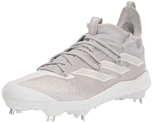 adidas Men's Adizero Afterburner 9 NWV Baseball Shoe, Team Light Grey/White/White, 10.5