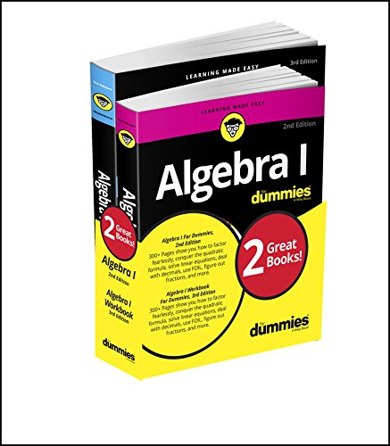 Algebra I For Dummies Book + Workbook Bundle