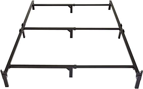 Amazon Basics Metal Bed Frame, 9-Leg Base for Box Spring and Mattress - King, 79.6 x 76-Inches, Tool-Free Easy Assembly