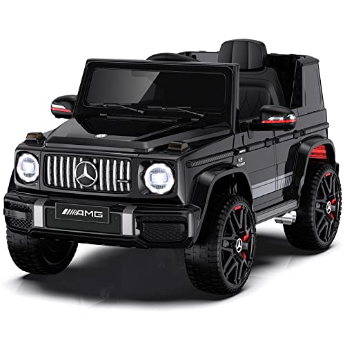 ANPABO 24V 4WD Licensed Mercedes-Benz G63 Kids Car, Ride on Car w/Parent Remote Control, 4WD/2WD Switchable, Real-Time Battery Level, LED Headlight & Music Player, Ideal Electric Car for Kids, Black