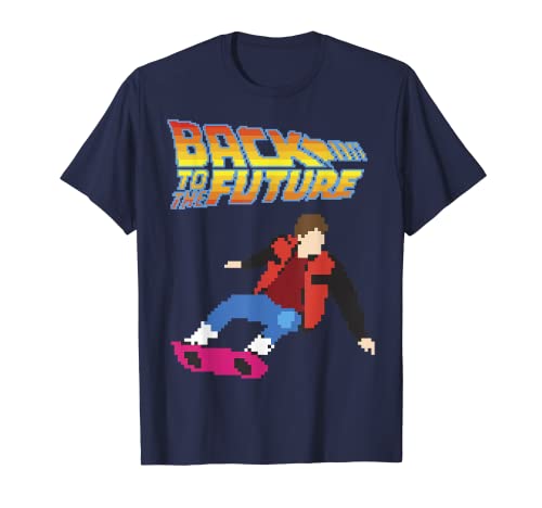 Back To The Future 8-Bit Marty on Hoverboard Graphic T-Shirt