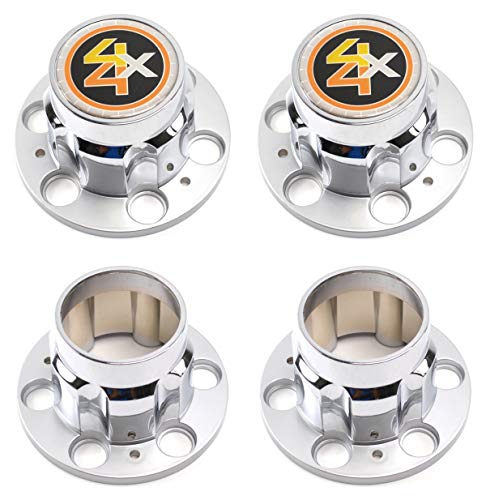 BB Auto Set of 4 New 4x4 6 Lug 15 inch 15x8 Rally Wheel Center caps Replacement for Chevrolet Chevy GMC Truck 2 Open Front Caps 2 Rear Closed caps