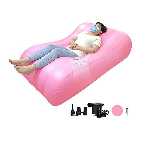 BBL Mattress Bed with Hole After Surgery for Sleeping Brazilian Butt Lift Pillow Post Surgery Supplies Recovery Kit BBL Blow Up Mattress Inflatable Couch Waterproof Air Mattress Medical Sofa Chair