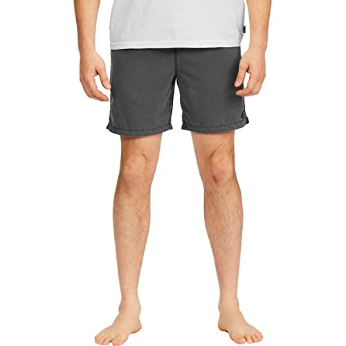 Billabong Men's Standard Elastic Waist Stretch Sundays Layback Boardshort Swim Short Trunk, 17 Inch Outseam, Black, Large