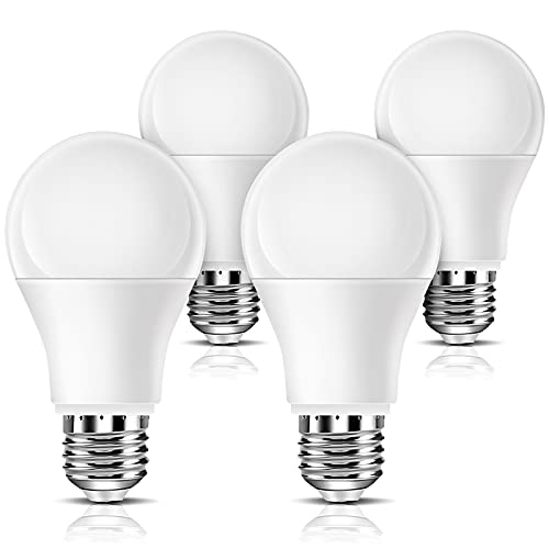 BoRccdit Full Spectrum Light Bulb 4PK, 6000K Natural Sunlight Bulbs, Bright Light Bulbs 9W 60W Equivalent, Cool White Comfortable Light, A19, E26/E27…