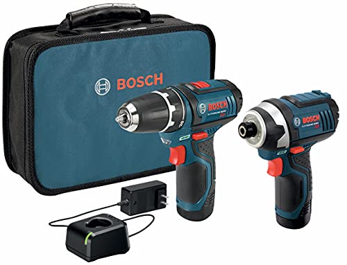 BOSCH CLPK22-120 12V Max Cordless 2-Tool 3/8 in. Drill/Driver and 1/4 in. Impact Driver Combo Kit with 2 Batteries, Charger and Case