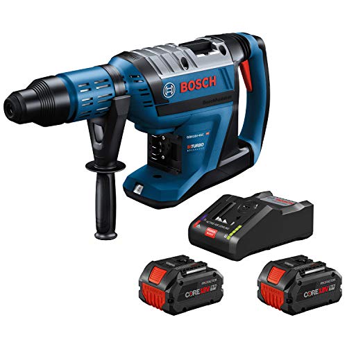Bosch PROFACTOR 18V HITMAN GBH18V-45CK24 Hitman Connected-Ready 1-7/8 In. SDS-max Rotary Hammer Kit with BiTurbo Brushless Technology and (2) CORE18V 8.0 Ah PROFACTOR Performance Batteries