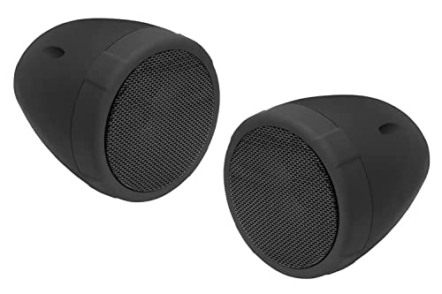 BOSS Audio Systems MCBK425BA Motorcycle Speaker System - 2 3 Inch Weatherproof Speakers with Built-in Amplifier,1 Volume Control, Great for Use with ATVs Motorcycles and All 12 Volt Vehicles