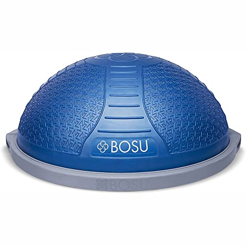 BOSU Pro NexGen 25IN Home Fitness Exercise Gym Strength Flexibility Balance Trainer with Rubberized Non Skid Surface and Hand Air Pump, Blue