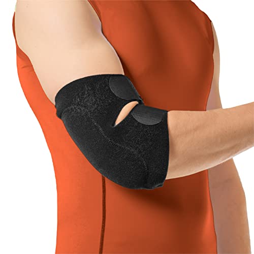 BraceAbility Bursitis Elbow Pad Brace | Compression Arm Sleeve Wrap with Padded Soft Support Cushion for Olecranon Joint Pain, Bursa Protection, Arthritis & Tendonitis Relief (One Size)