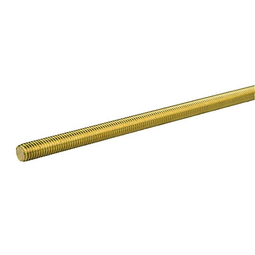 Brass Threaded Rod, 3/8"-16 Thread Size, 2 Feet Long