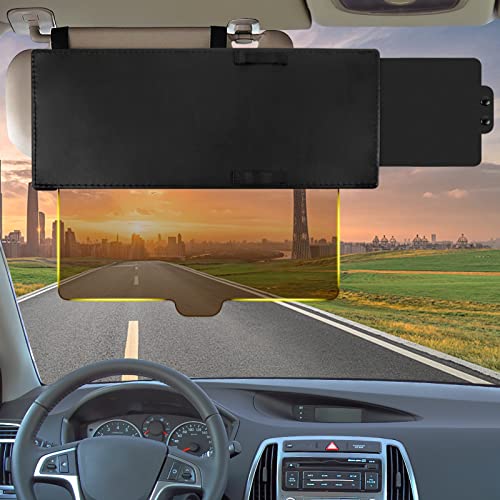 Car Sun Visor, Car Visor Sunshade Extender, Anti-Glare Car Sun Visor Protects from Sun Glare, Snow Blindness, UV Rays, Universal for Cars, SUV, Universal for Driver and Passenger Side