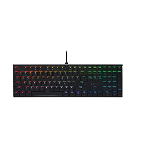 Cherry MX 10.0N RGB Mechanical Keyboard MX Low Profile Speed switches, Aluminum housing, Premium Keyboard for Gaming and Work. G8A-25010LVBUS-2